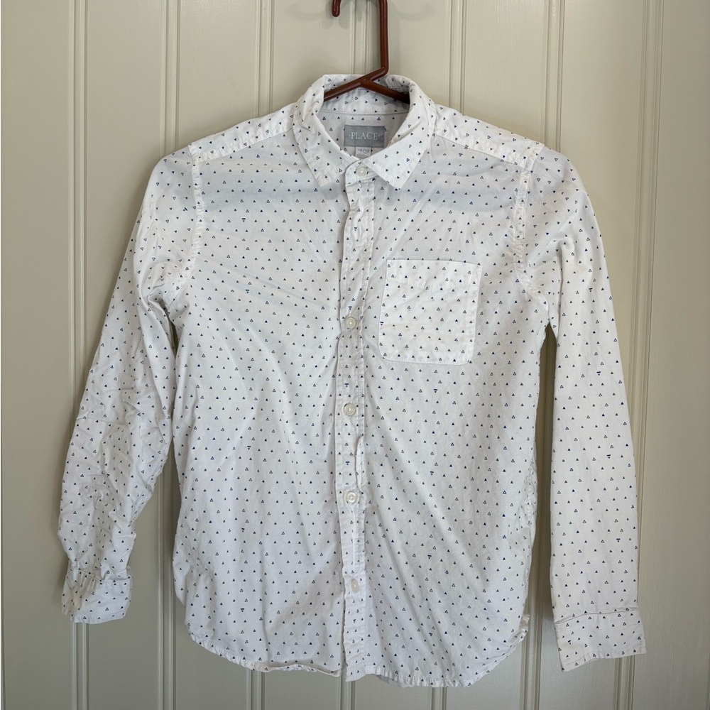 Place White and Black Dotted Kids' Shirt